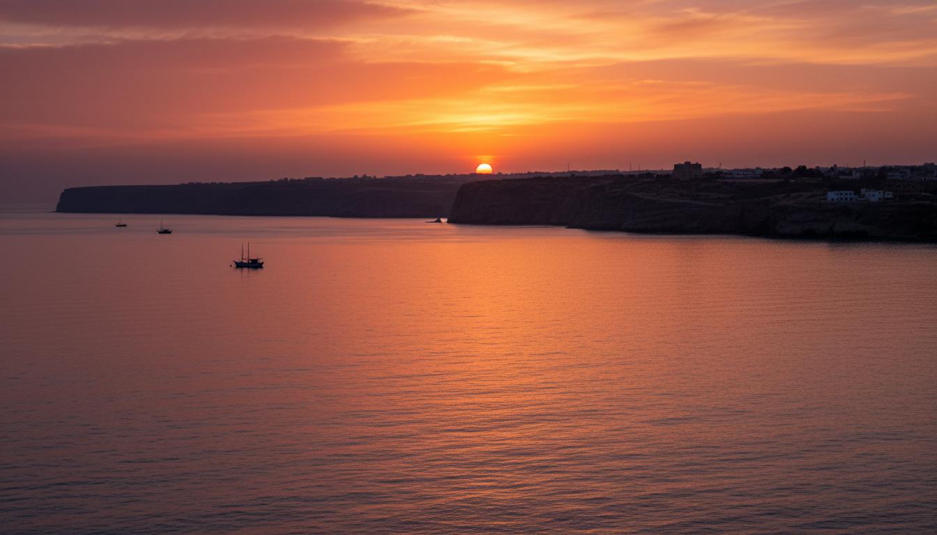 Ain Taya Coast at Sunset
